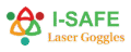Isafelasergoggles brand logo featuring stylized text and a protective goggle icon