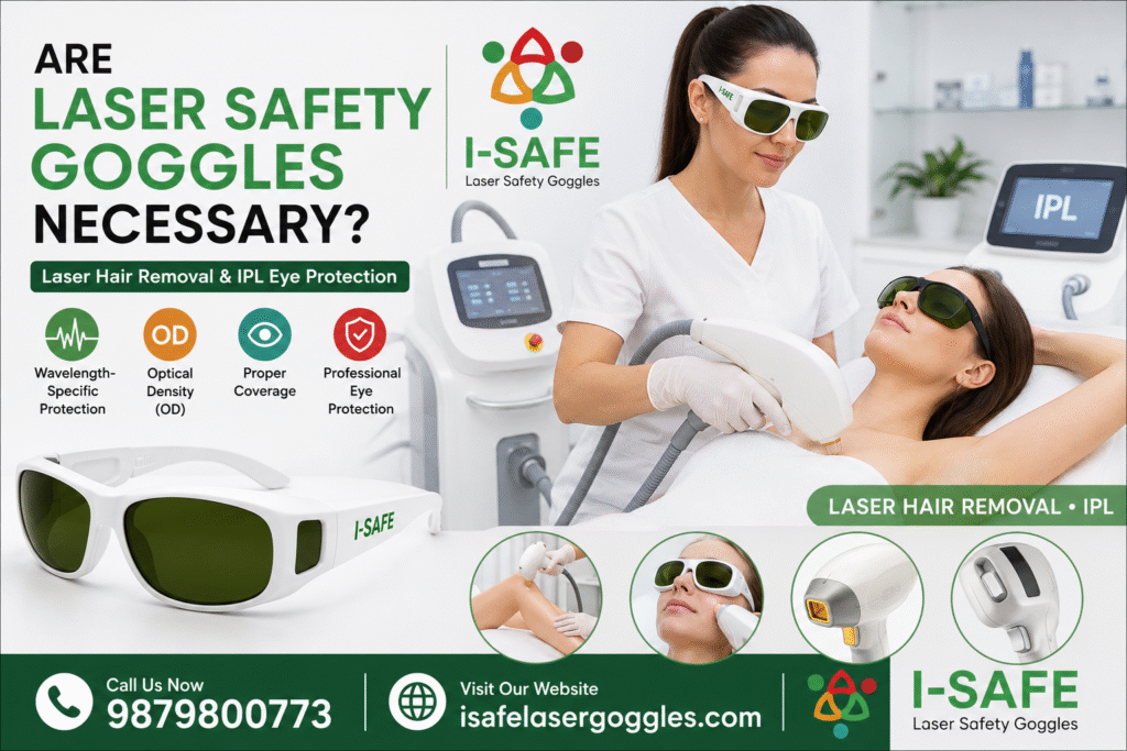 Laser safety goggles for hair removal and IPL eye protection