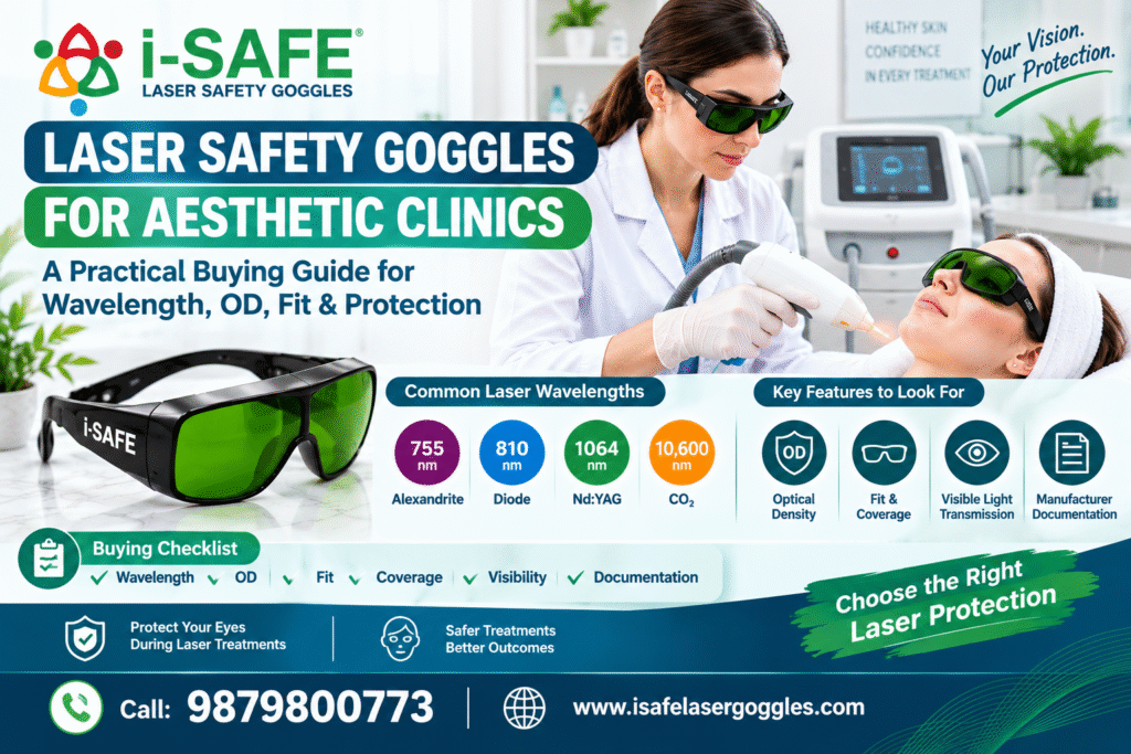 ChatGPT Image Sep 29, 2026, 01_38_06 PM Laser safety goggles for aesthetic clinics featuring iSafe laser safety goggles