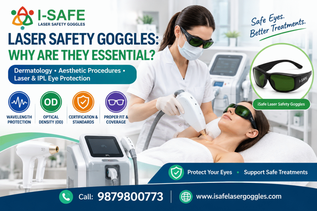 iSafe laser safety goggles for dermatology and aesthetic procedures